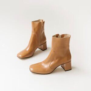 JONAK PARIS HEELED BOOTS (cinnamon aged leather)